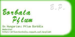 borbala pflum business card
